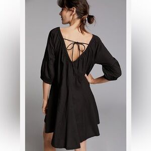 Daily Practice Anthropologie Mollie Tunic Dress Black Off the Shoulder Sz Large